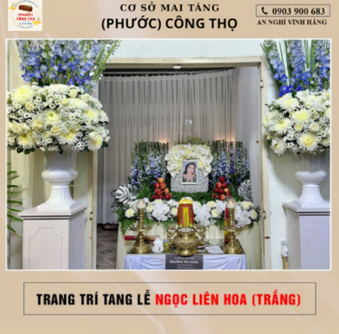 TRANG TRÍ TANG LỄ NGỌC LIÊN HOA (TRẮNG)